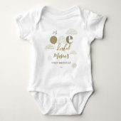 Mr Onederful Neutral Cloud Boho First Birthday Baby Strampler (Vorderseite)