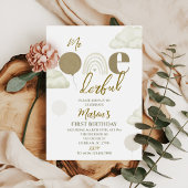 Mr ONEderful Neutral First Birthday Invitation Einladung
