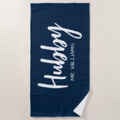 Mr or Mrs Beach Personalized Beach Towels Strandtuch (Vorderseite)
