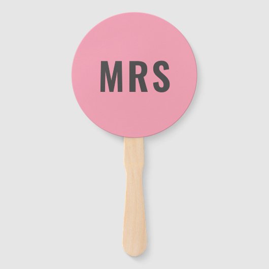 Mr. or Mrs.? | Bride Groom Pink Blue Wedding Game Fächer (Vorderseite)