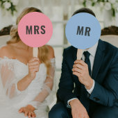 Mr. or Mrs.? | Bride Groom Pink Blue Wedding Game Fächer