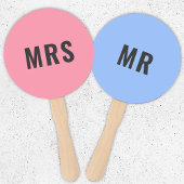 Mr. or Mrs.? | Bride Groom Pink Blue Wedding Game Fächer
