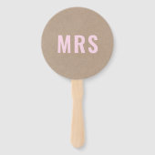 Mr. or Mrs.? | Rustic Kraft Bride Groom Wedgame Fächer (Vorderseite)