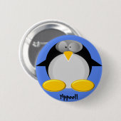 Mr.Penguin ........ Yippee!!!! Button (Vorne & Hinten)