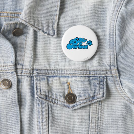 Mr. Perfect | Blaue Großbuchstaben Button (Beispiel)