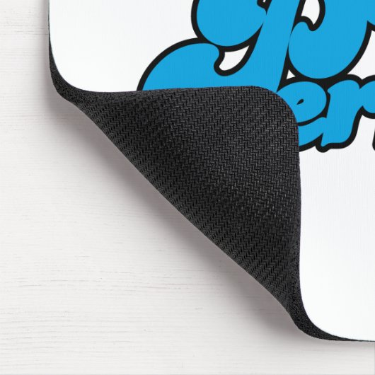 Mr. Perfect | Blaue Großbuchstaben Mousepad (Ecke)