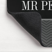 Mr. Perfect Dad elegant zigzag chevron stripe gift Mousepad (Ecke)