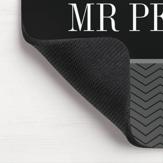 Mr. Perfect Dad elegant zigzag chevron stripe gift Mousepad (Ecke)