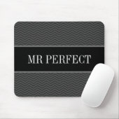 Mr. Perfect Dad elegant zigzag chevron stripe gift Mousepad (Mit Mouse)