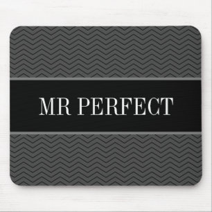Mr. Perfect Dad elegant zigzag chevron stripe gift Mousepad