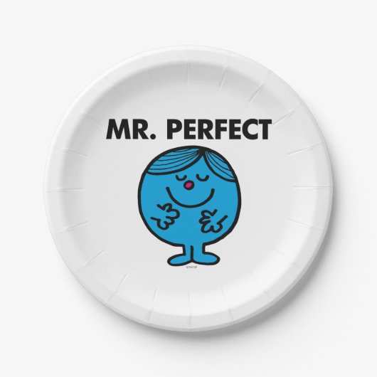 Mr. Perfect | Quietly Content Pappteller (Vorderseite)
