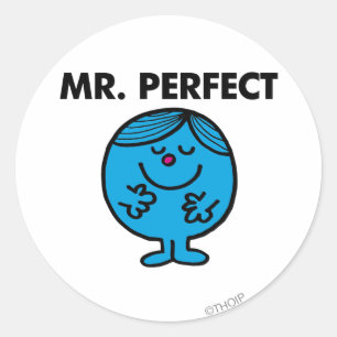 Mr. Perfect   ruhig Inhalt Runder Aufkleber