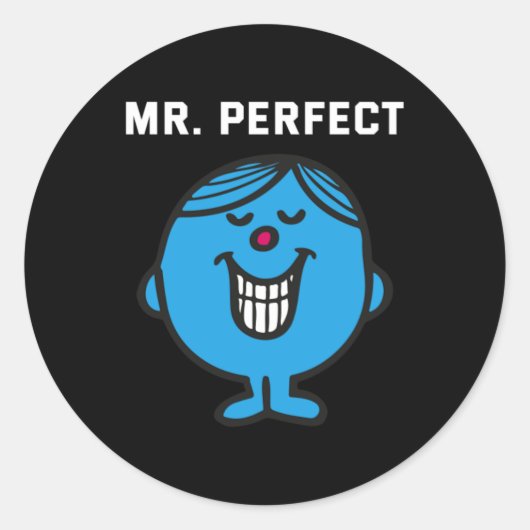Mr Perfect Runder Aufkleber (Vorderseite)