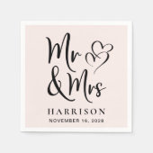 Mr. Pink Wedding Reception Serviette (Vorderseite)