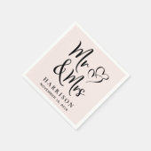 Mr. Pink Wedding Reception Serviette (Ecke)