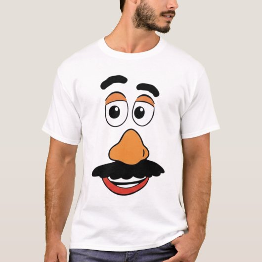 Mr Potato Funny Cartoon Face T-Shirt (Vorderseite)