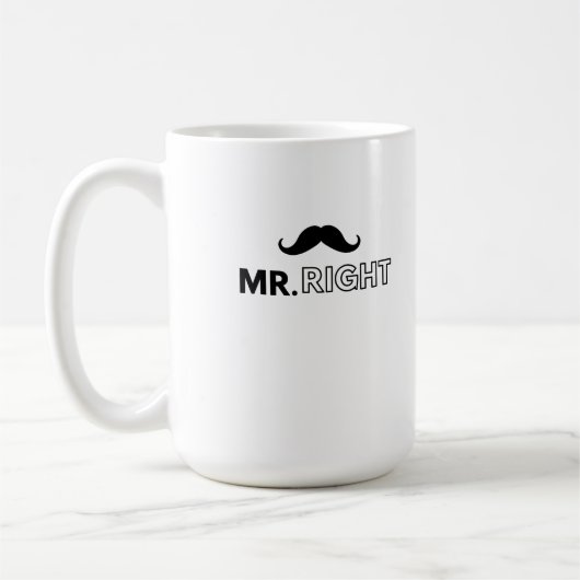 Mr Richtig perfektes Paar für ihn Kaffeetasse (Links)