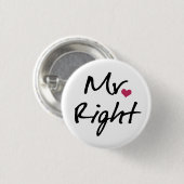 Mr. Right Button (Vorne & Hinten)