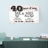 Mr. Right Fun 40-jähriges Jubiläum Ruby Hearts Banner (Messeveranstaltung)