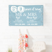 Mr. Right Fun 60 th Wedding Anniversary Hearts Banner (Insitu)