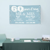 Mr. Right Fun 60 th Wedding Anniversary Hearts Banner (Messeveranstaltung)