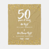 Mr Right Fun Golden 50 Jahre Fleecedecke (Vorderseite)