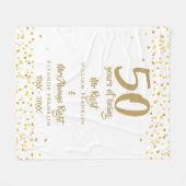 Mr Right Fun Golden 50 Jahre Fleecedecke (Vorderseite (Horizontal))
