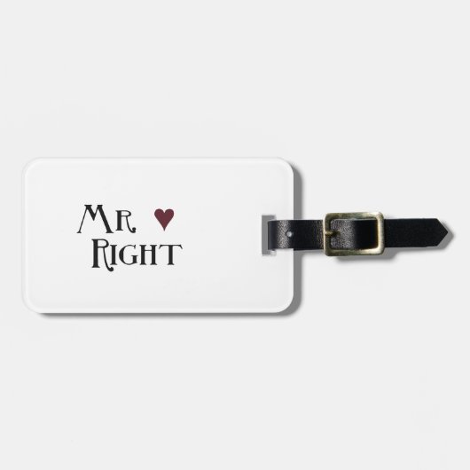 Mr. right gepäckanhänger (Vorderseite horizontal)