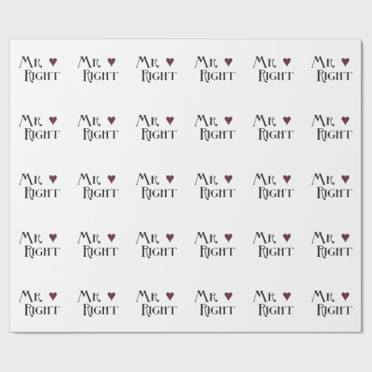 Mr. right geschenkpapier (Flach)