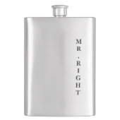 Mr Right Groom's Classic Flask Flachmann (Vorderseite)