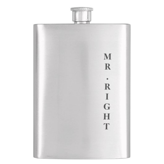 Mr Right Groom's Classic Flask Flachmann (Vorderseite)