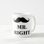 Mr. RIGHT Kaffeetasse (VorderseiteRechts)