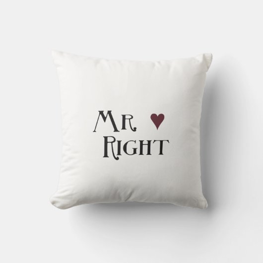 Mr. right kissen (Vorderseite)