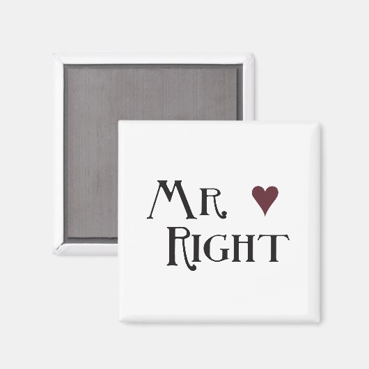 Mr. right magnet (Vorderseite/Rückseite)