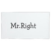 Mr.Right & Mrs.Always right Pillowcases für Paar Kissenbezug (Vorderseite-Links)