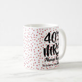 Mr. Right und Mrs Always Right Fun 40 Jahre Jubilä Kaffeetasse (VorderseiteRechts)