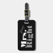 Mr. Right und Mrs. Always Right Reisegepäck Anhäng Gepäckanhänger (Vorderseite vertikal)