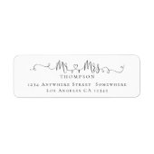 Mr. Ring Heart Script Rücksendeadresse Etikett (Vorne)