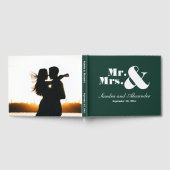 Mr. Script Chic Soft Emerald Green Wedding Gästebuch (Voll)