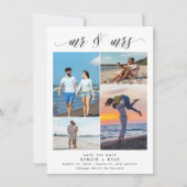 Mr. Script Four Foto Wedding Save the Date (Vorderseite)