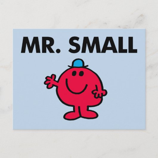 Mr Small Waving Hello Postkarte (Vorderseite)