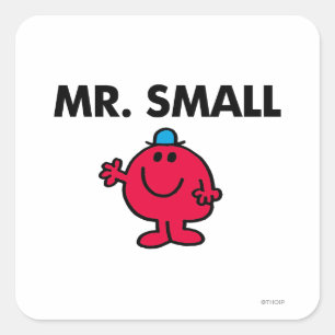 Mr Small Waving Hello Quadratischer Aufkleber