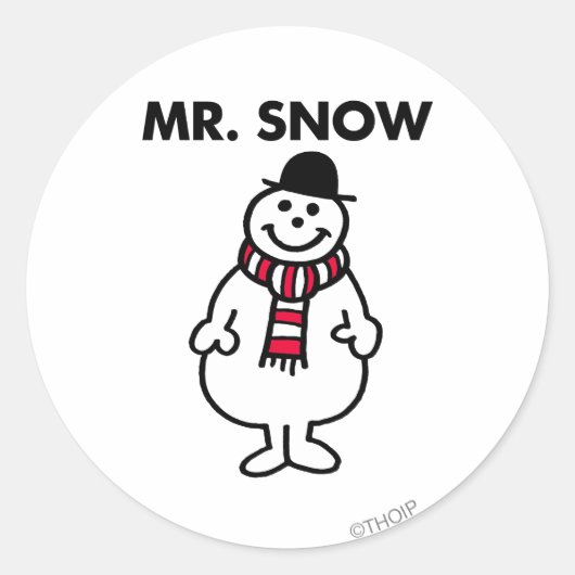 Mr. Snow | Klassische Pose Runder Aufkleber (Vorderseite)