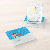 Mr Snowman Glasuntersetzer (Schrägansicht)