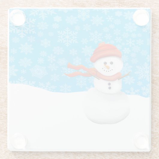 Mr Snowman Glasuntersetzer (Rückseite)