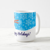 Mr. Snowman Happy Holidays Kaffeetasse (VorderseiteRechts)
