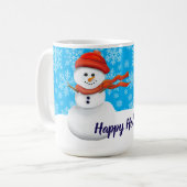 Mr. Snowman Happy Holidays Kaffeetasse (Vorderseite Links)