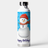 Mr. Snowman Happy Holidays Trinkflasche (links)