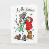 Mr. Snowman Karte (Vorderseite)