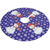 Mr. Snowman Polyester Weihnachtsbaumdecke (Schrägansicht)